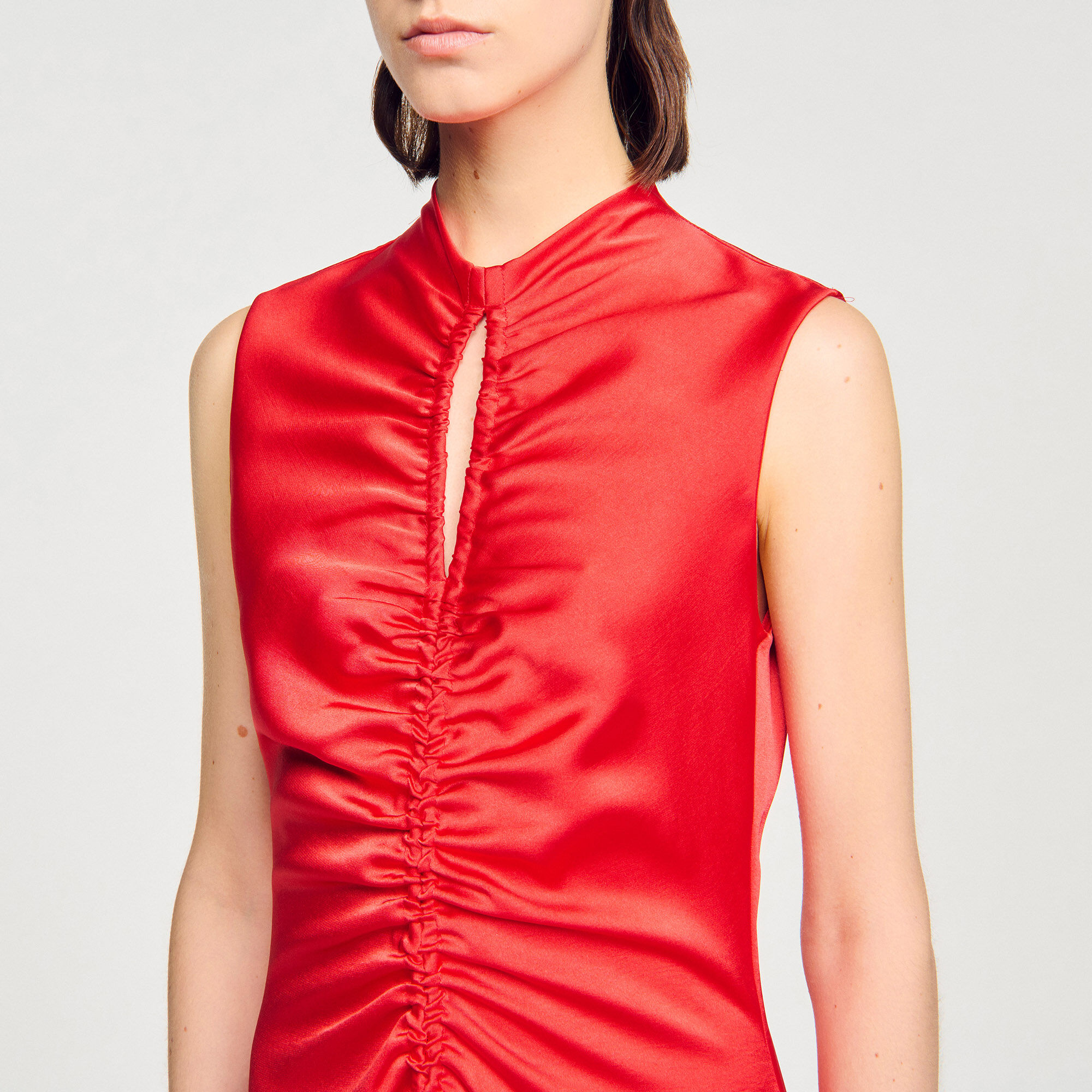 Draped satin-effect dress 12 Draped satin-effect dress