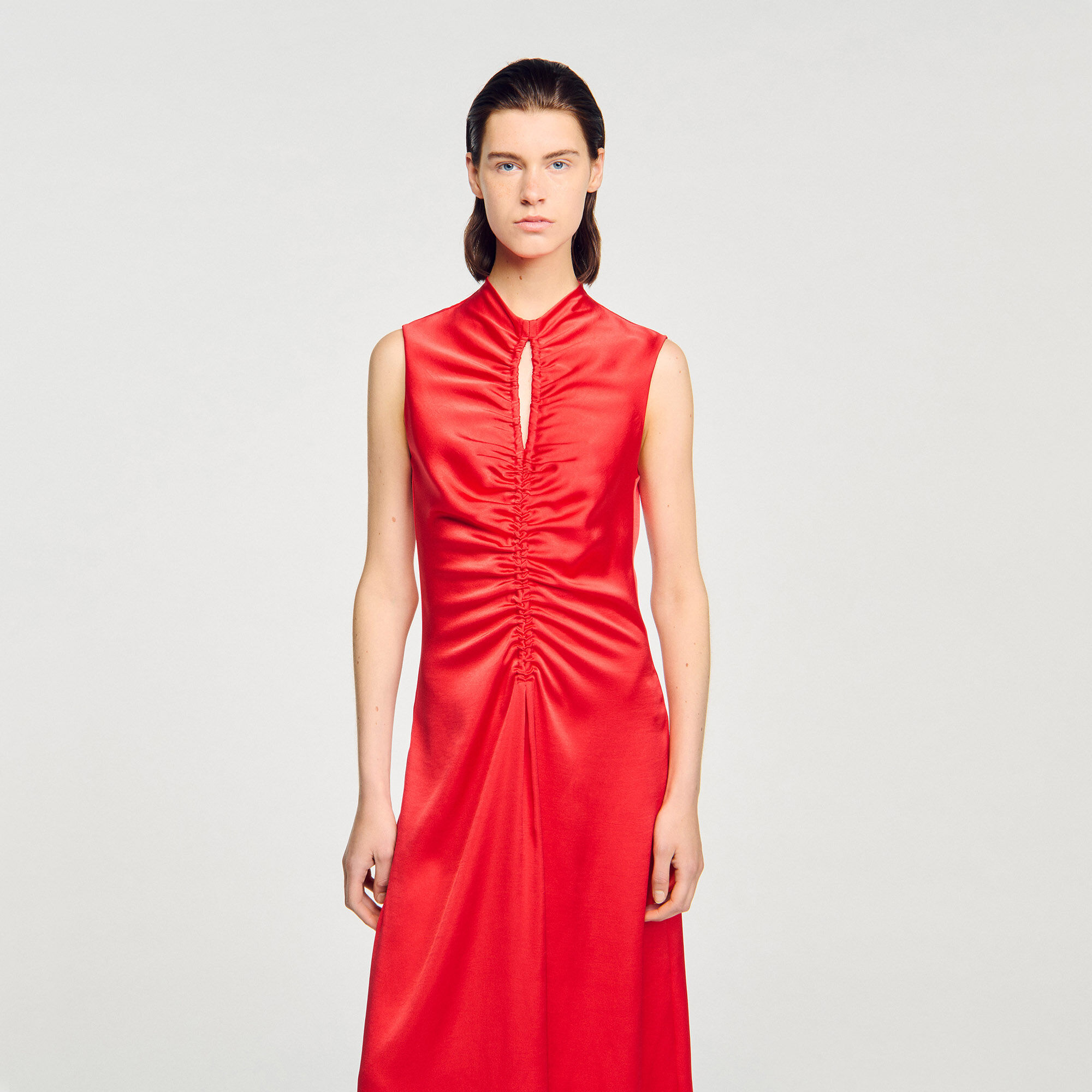 Draped satin-effect dress 13 Draped satin-effect dress