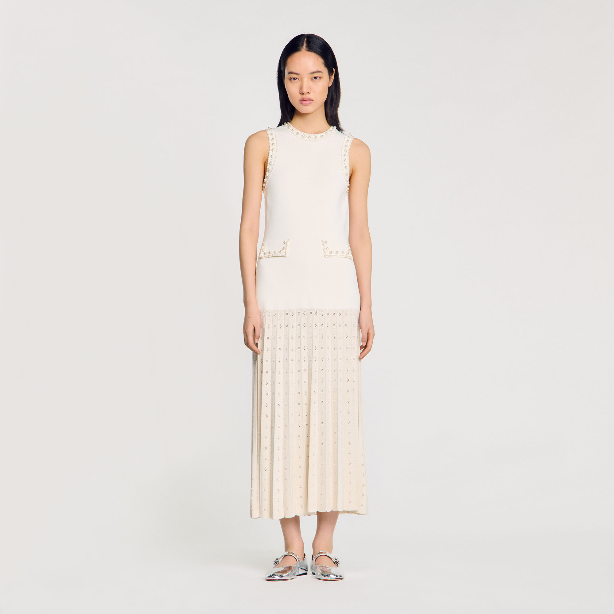 Pearl bead knit maxi dress 10 Pearl bead knit maxi dress