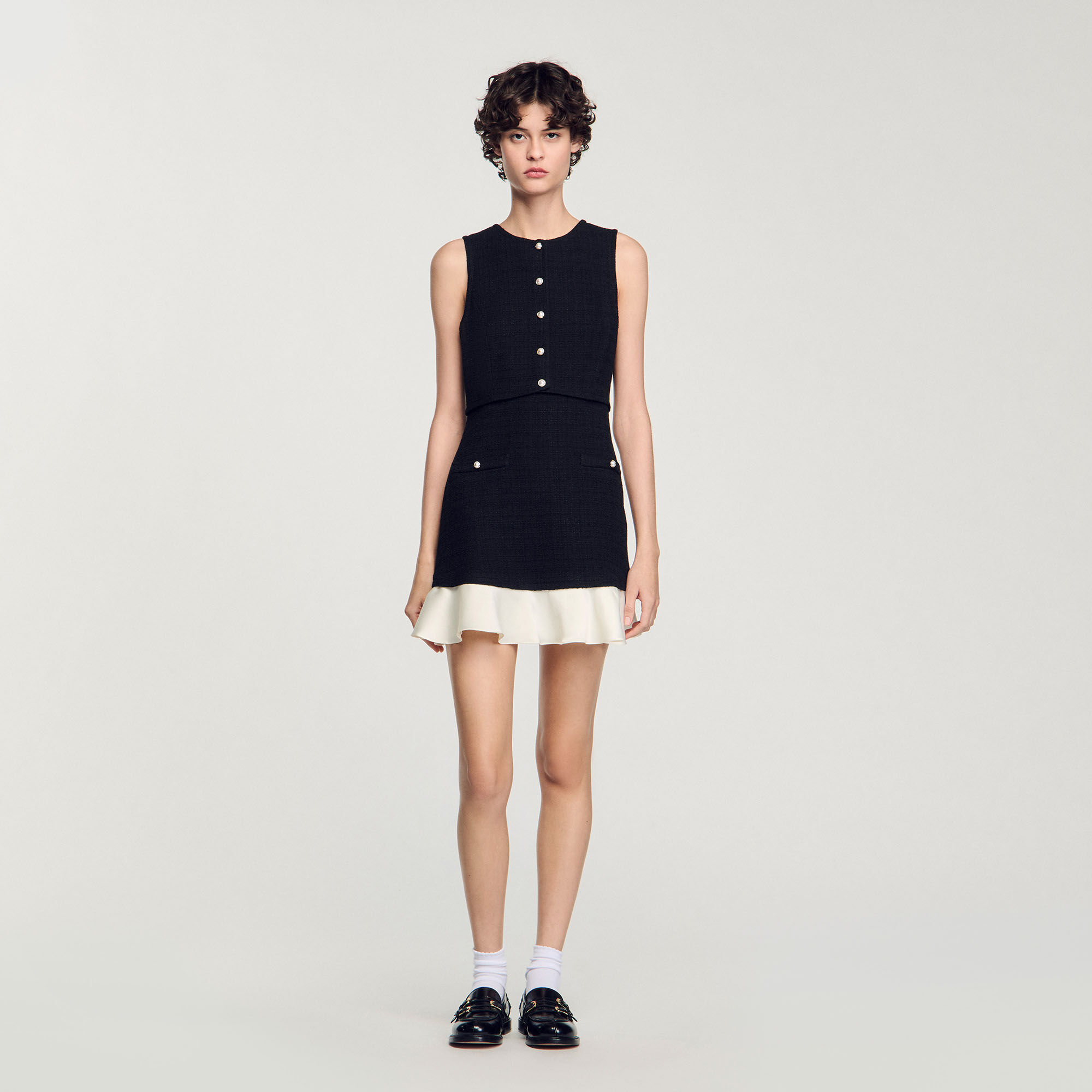 Two-tone tweed mini dress 11 Two-tone tweed mini dress