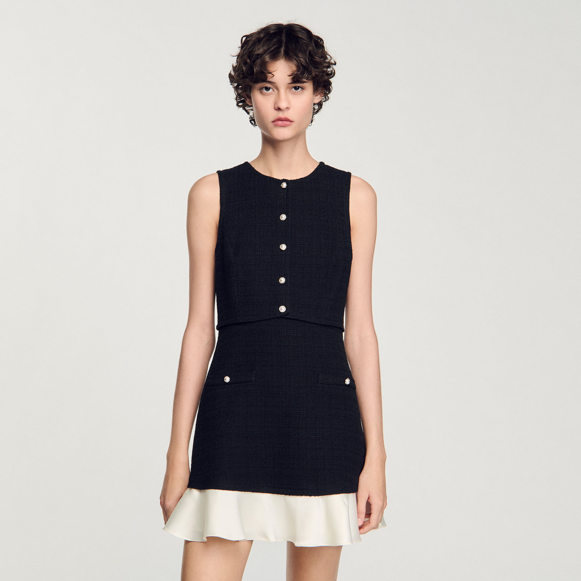 Two-tone tweed mini dress 14 Two-tone tweed mini dress