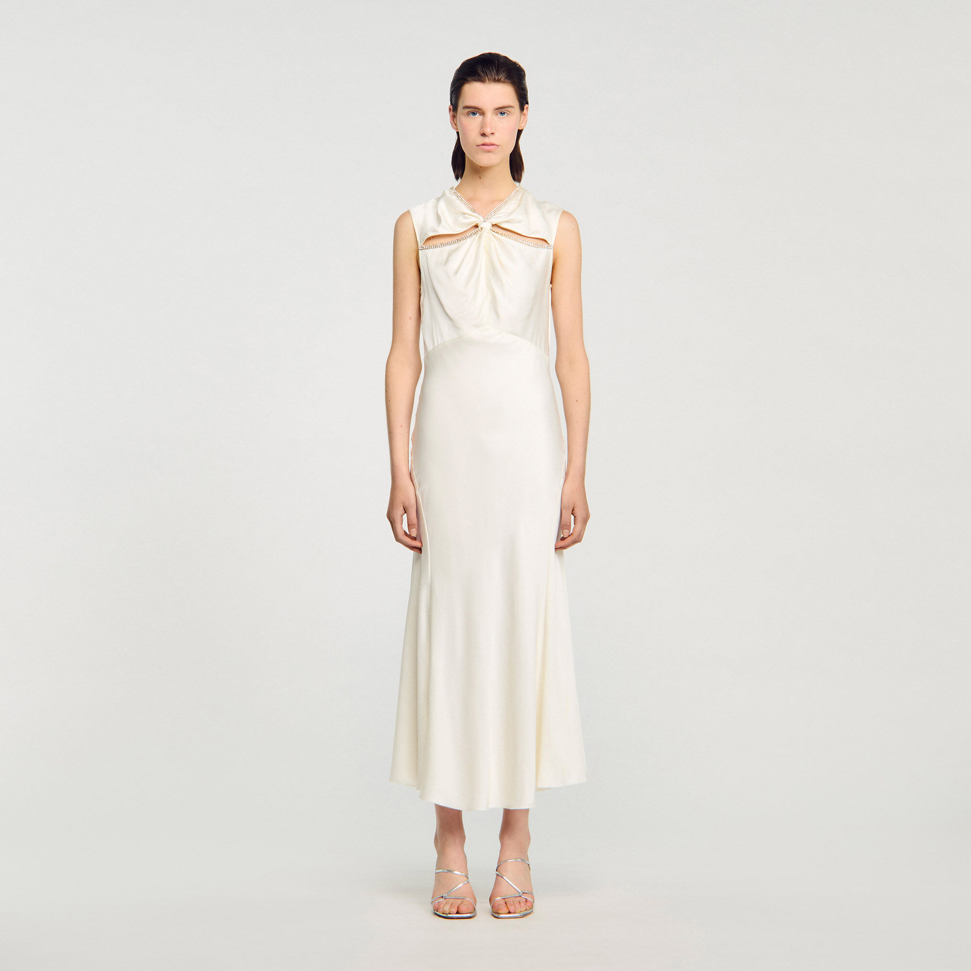Satin maxi dress with rhinestones 11 Satin maxi dress with rhinestones