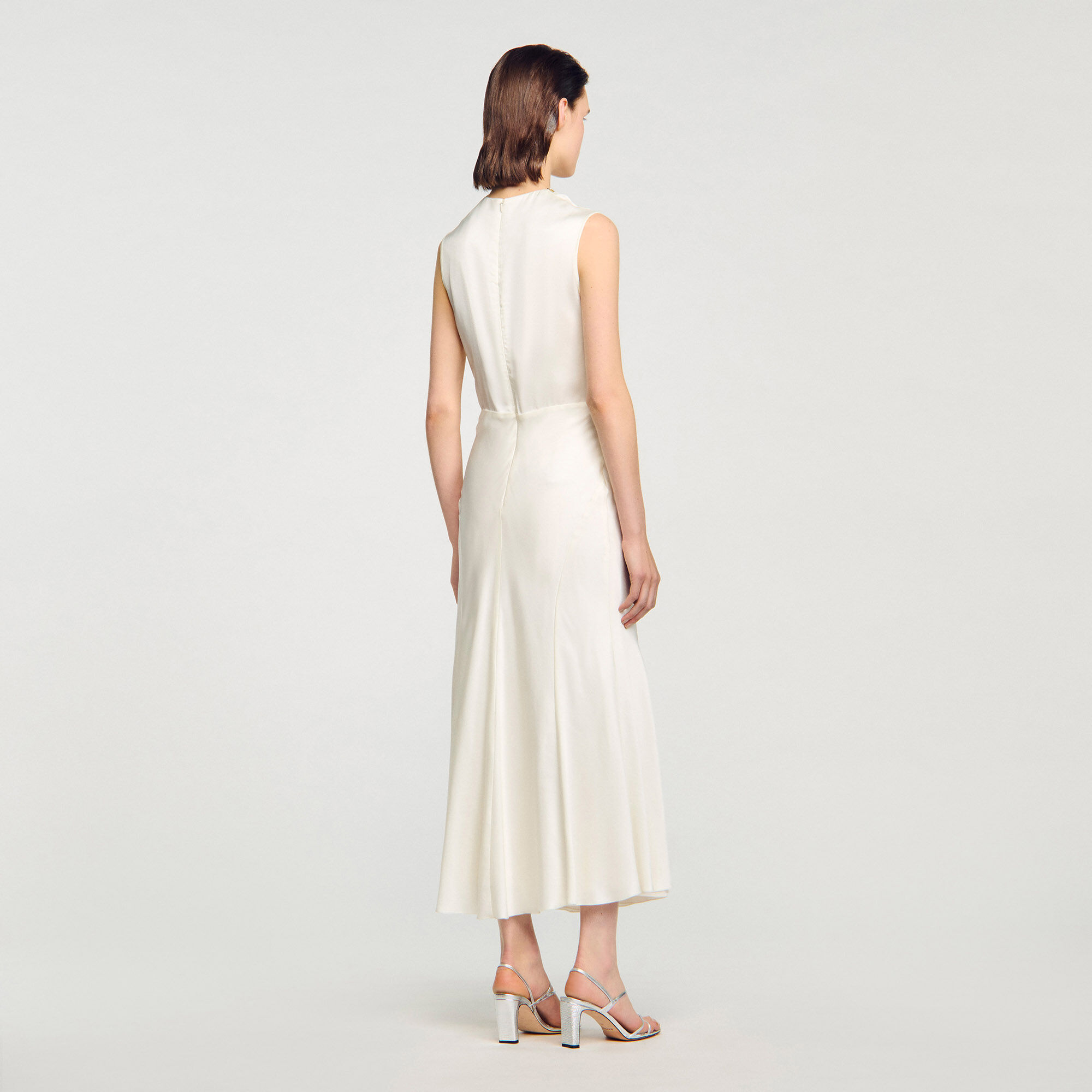 Satin maxi dress with rhinestones 14 Satin maxi dress with rhinestones
