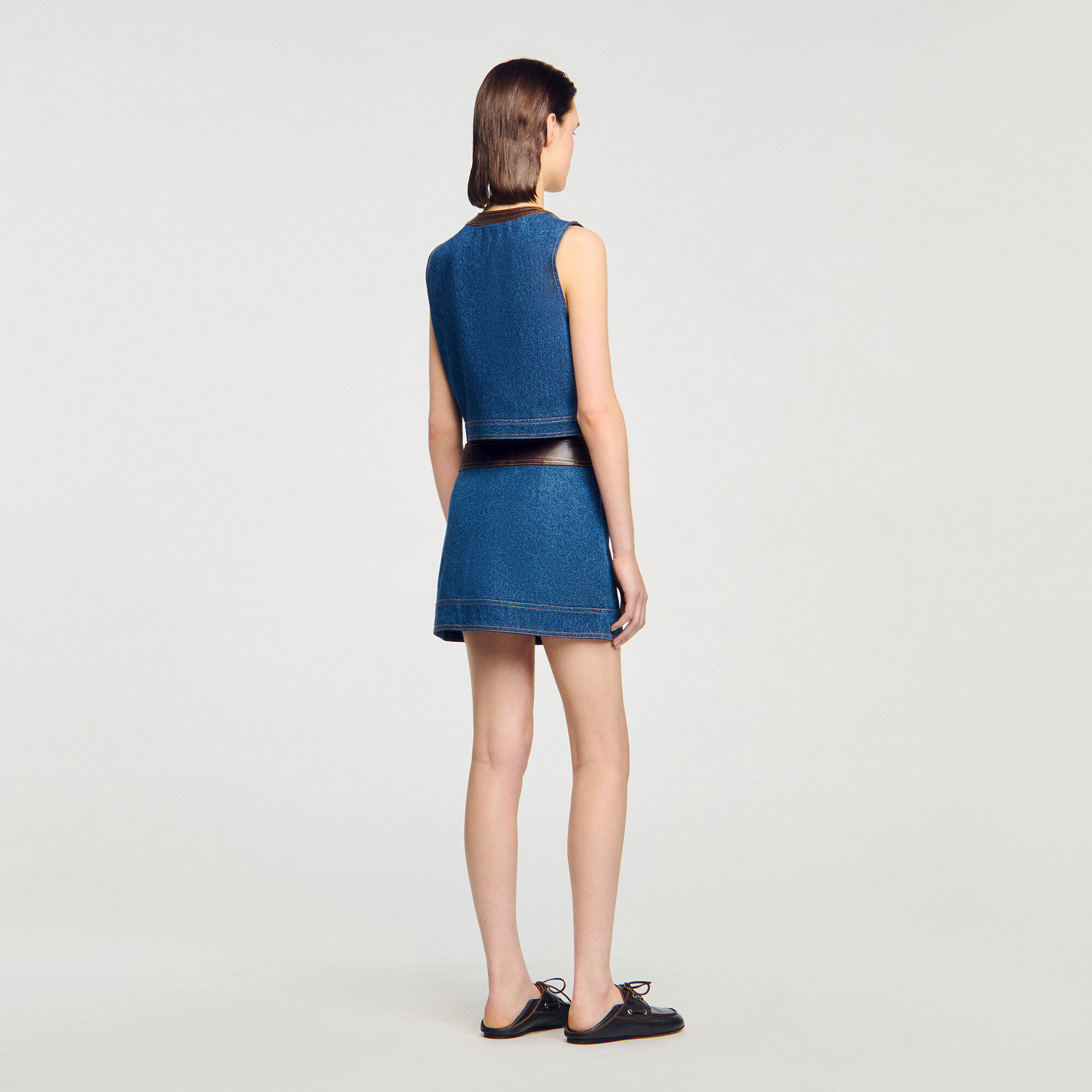 Denim and leather top 15 Denim and leather top