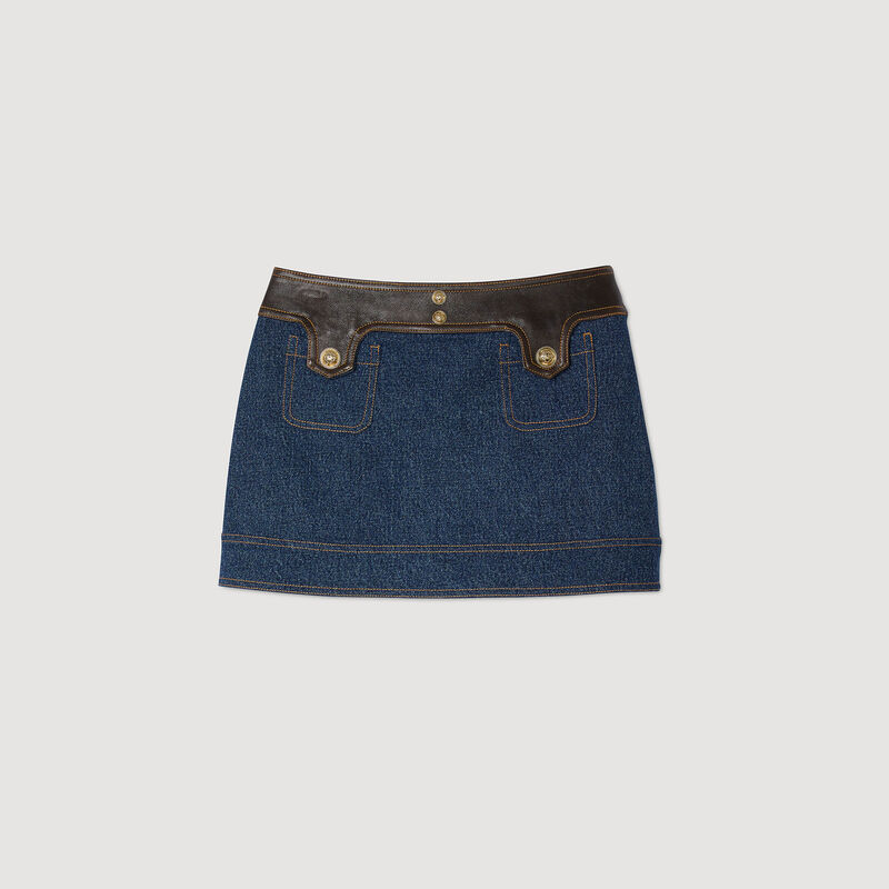 Denim and leather top 17 Denim and leather top
