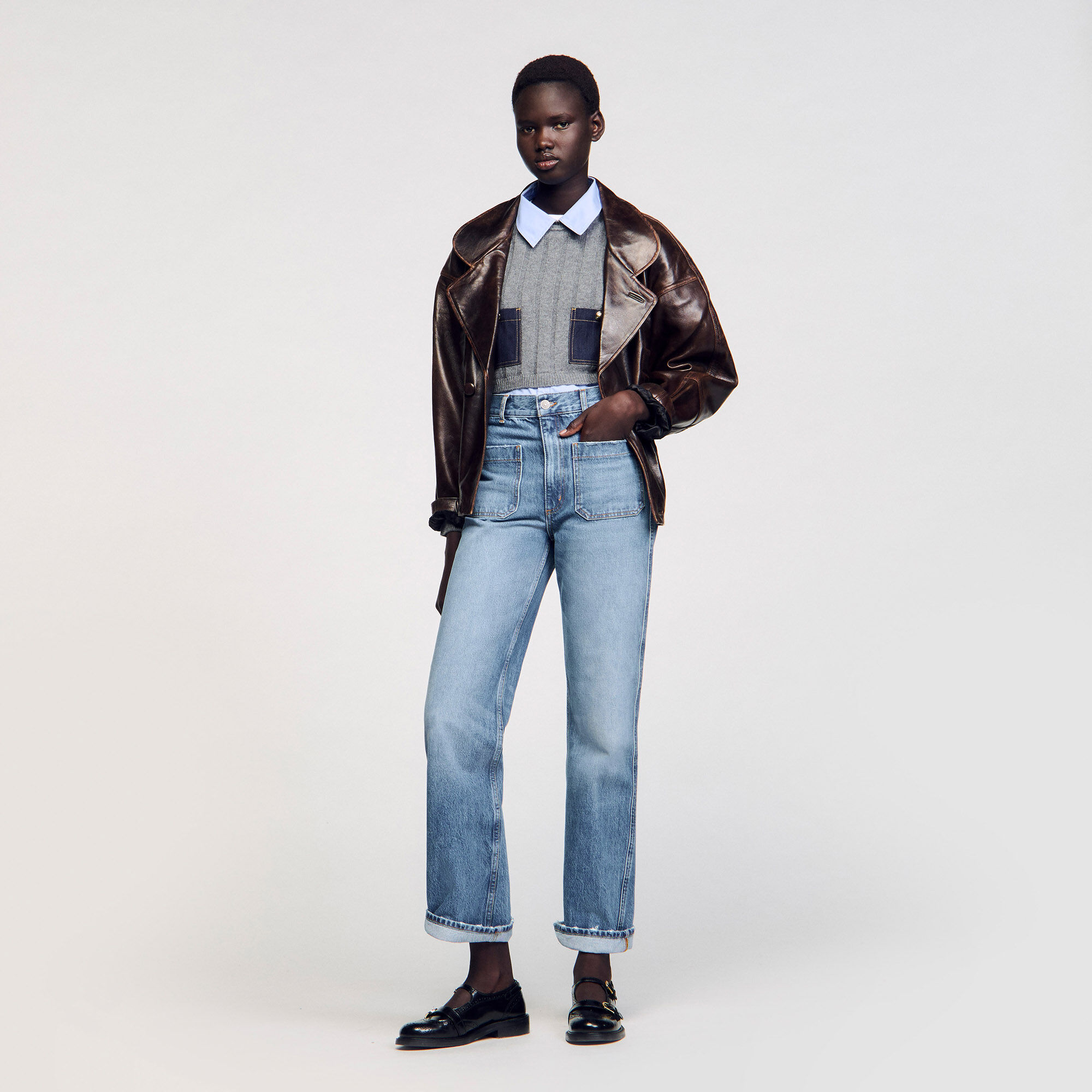 Flared faded jeans 1 Flared faded jeans