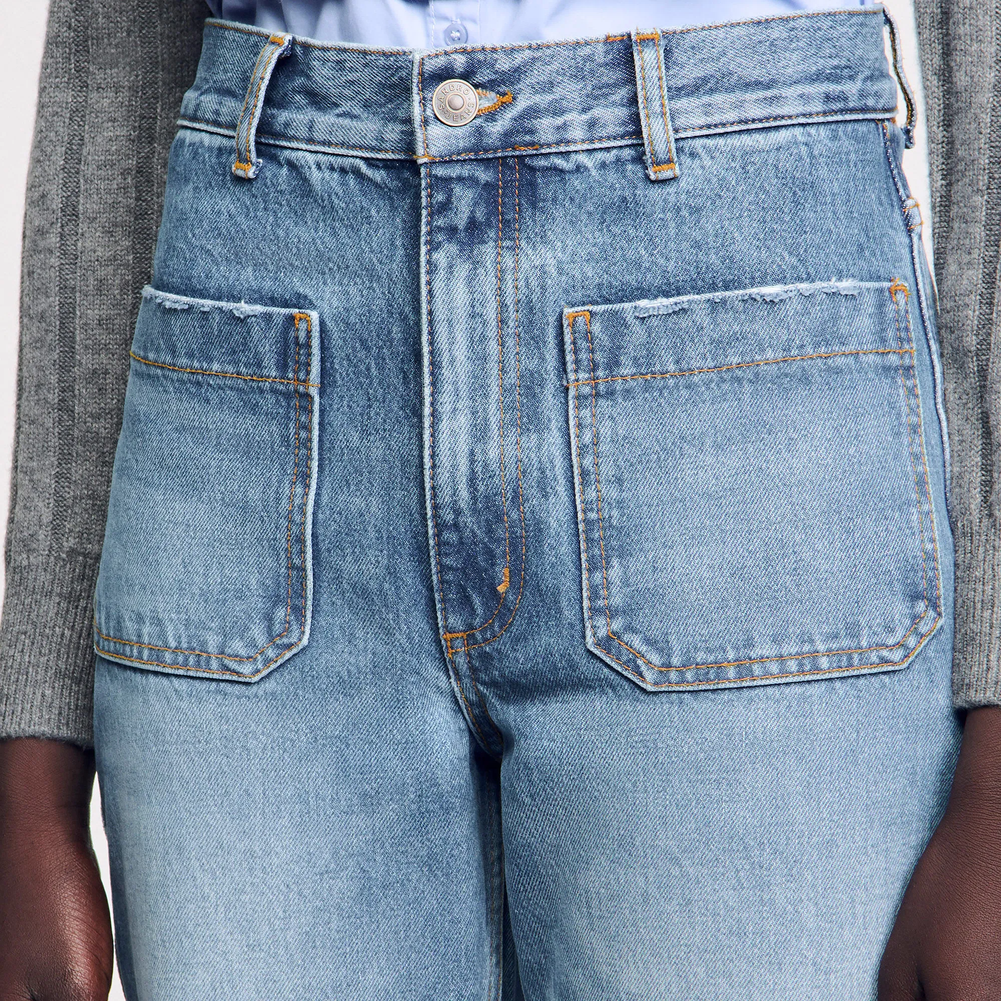 Flared faded jeans 15 Flared faded jeans
