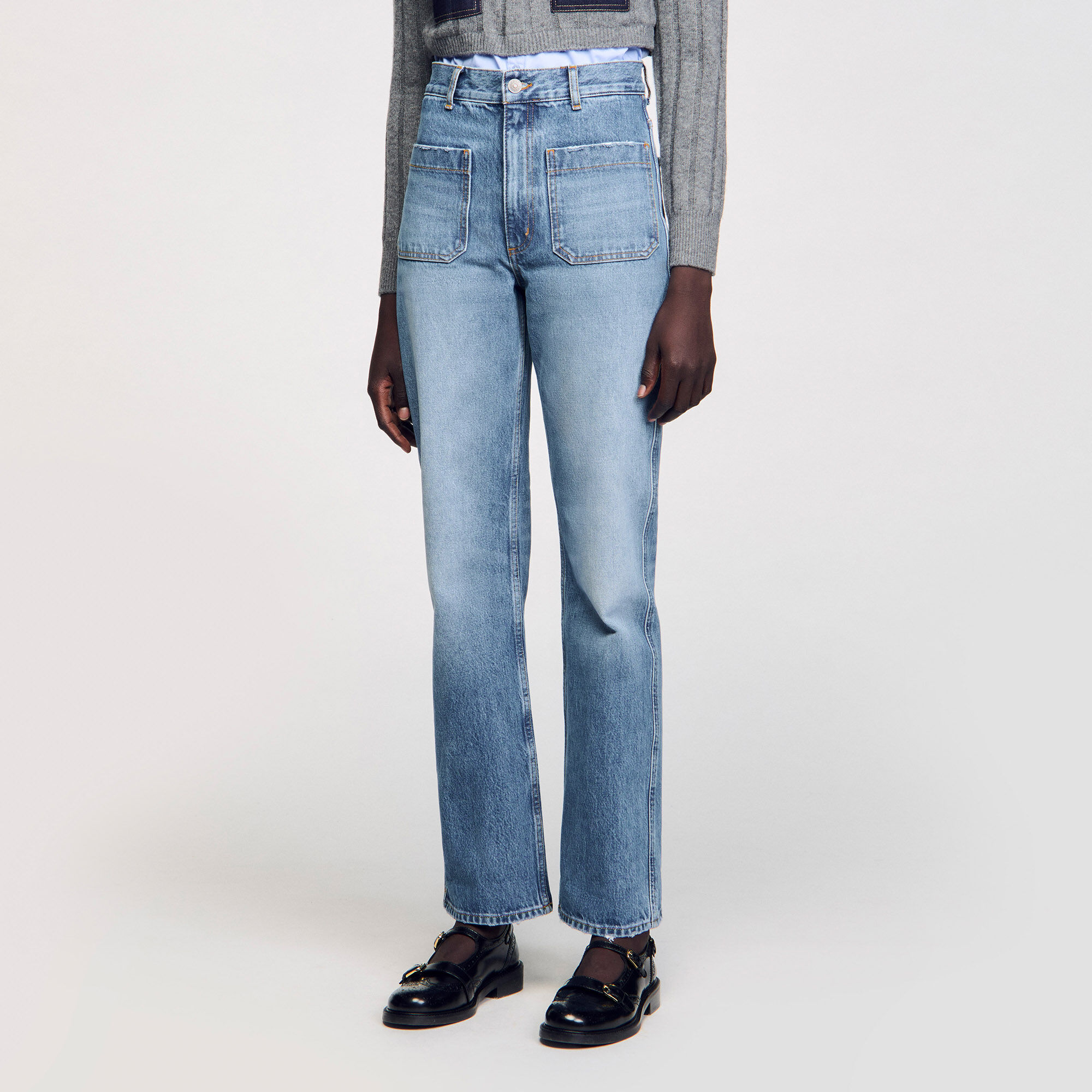 Flared faded jeans 16 Flared faded jeans