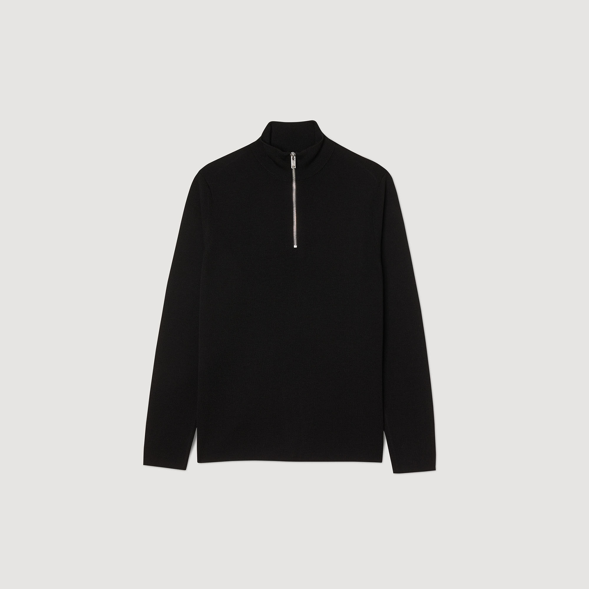 Wool sweater with zipped collar 17 Wool sweater with zipped collar
