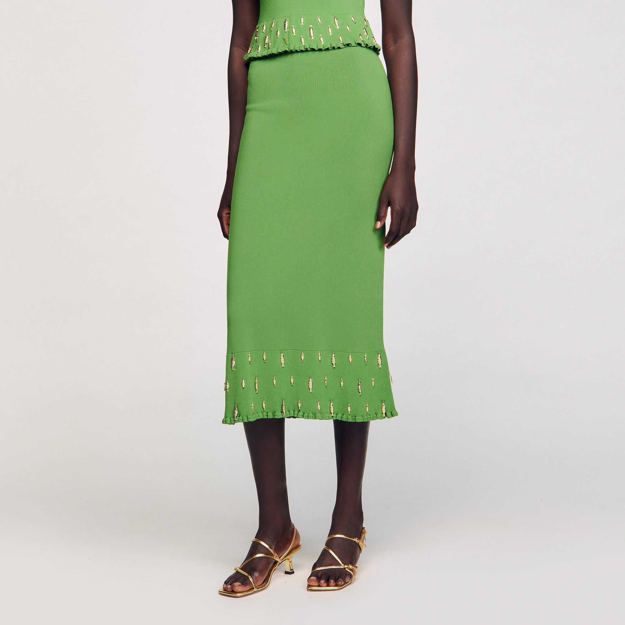 Maxi knit skirt with charms 14 Maxi knit skirt with charms